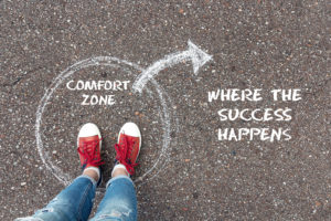 Leave the comfort zone image. 