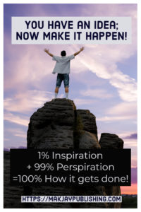 1% inspiration, 99% perspiration image